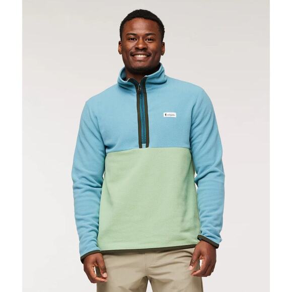 Cotopaxi Amado Fleece 1/2 Zip Pullover Blue Green Color-block Men's XL Causal